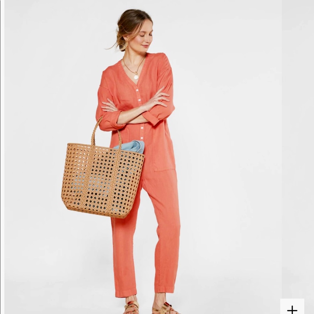 Outerknown Retrograde Linen Jumpsuit, Sunset, Size M